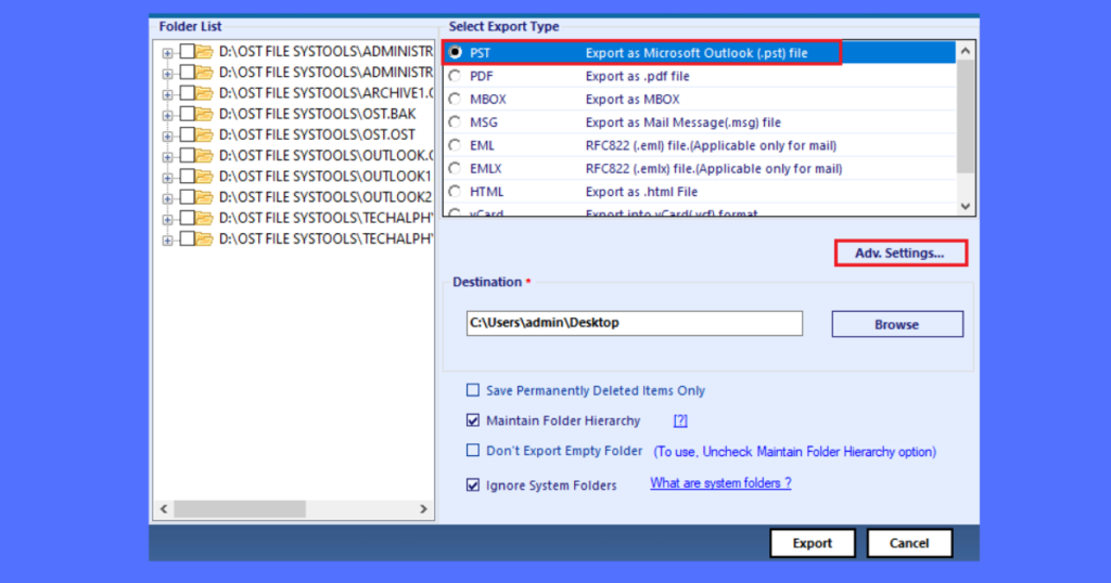 convert for ost to pst  2007/ 2010/ 2013/ 2016/2019/2021