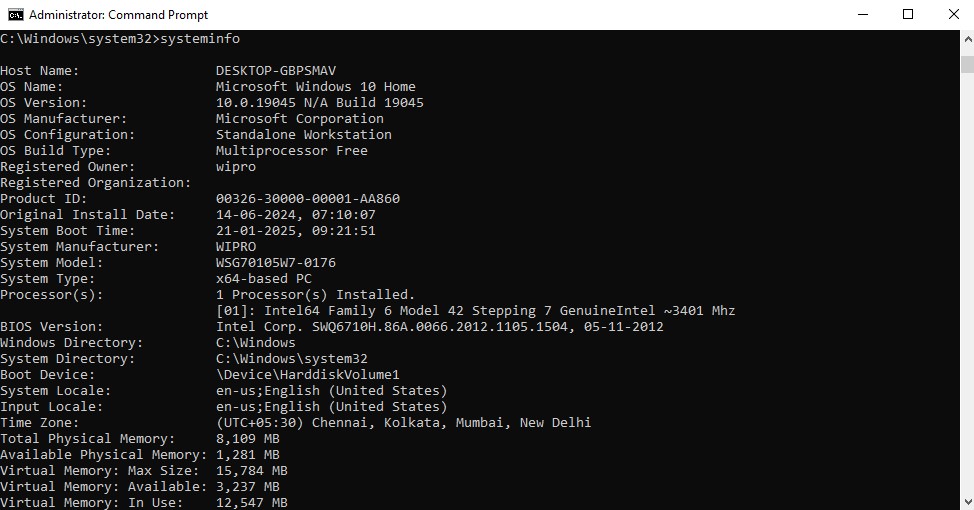 systeminfo-command-prompt