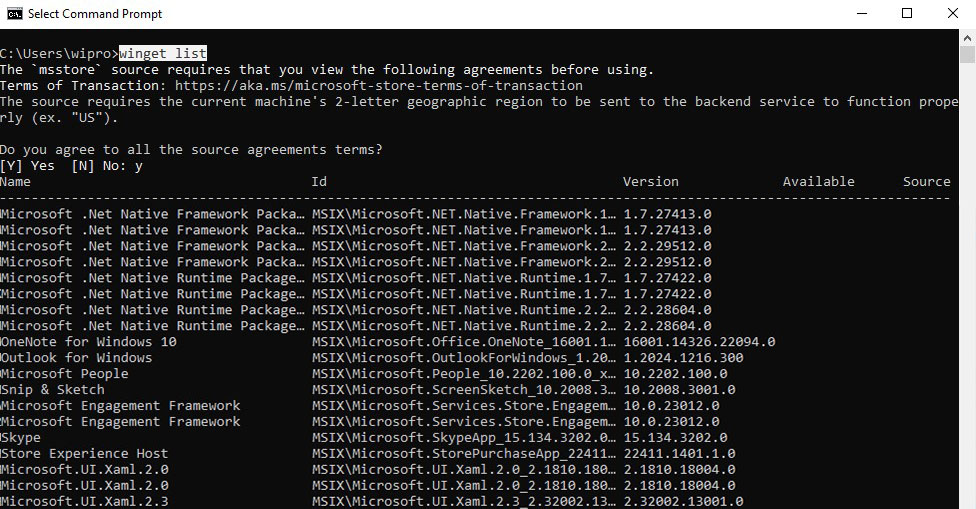 winget-windows-command-prompt